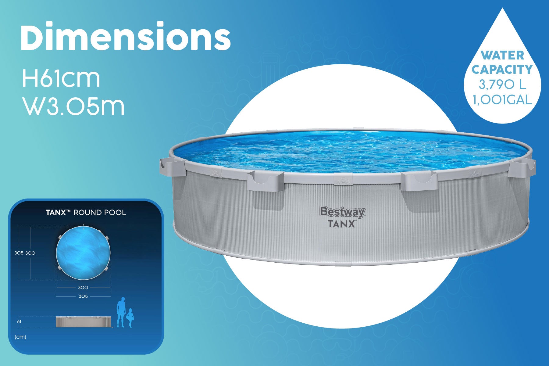 10ft stock tank above ground pool