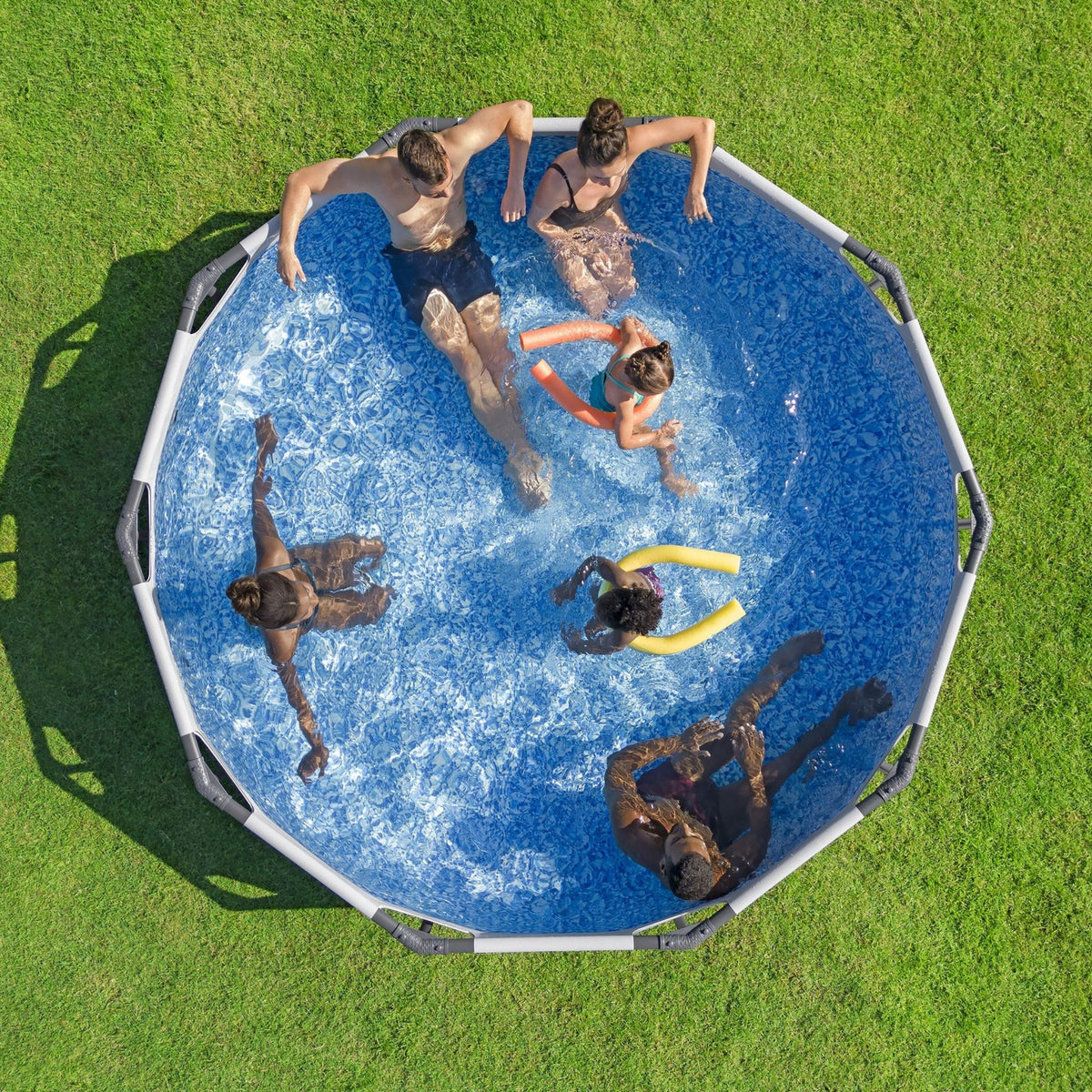 Round Steel Above Ground Pool Set