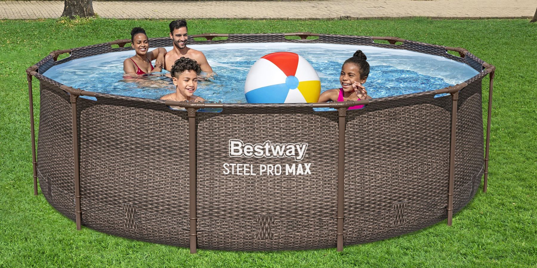 12ft above ground pool brown