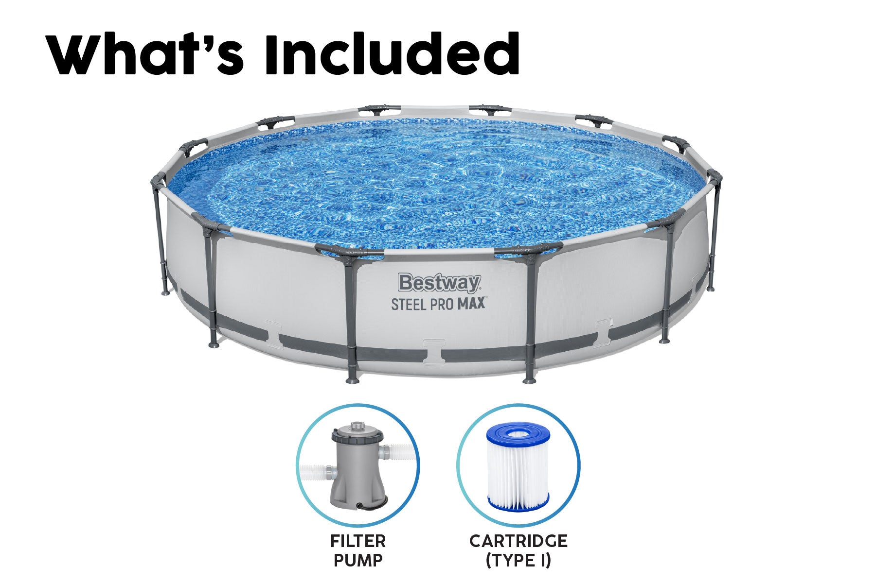 Grey Ground Pool Set
