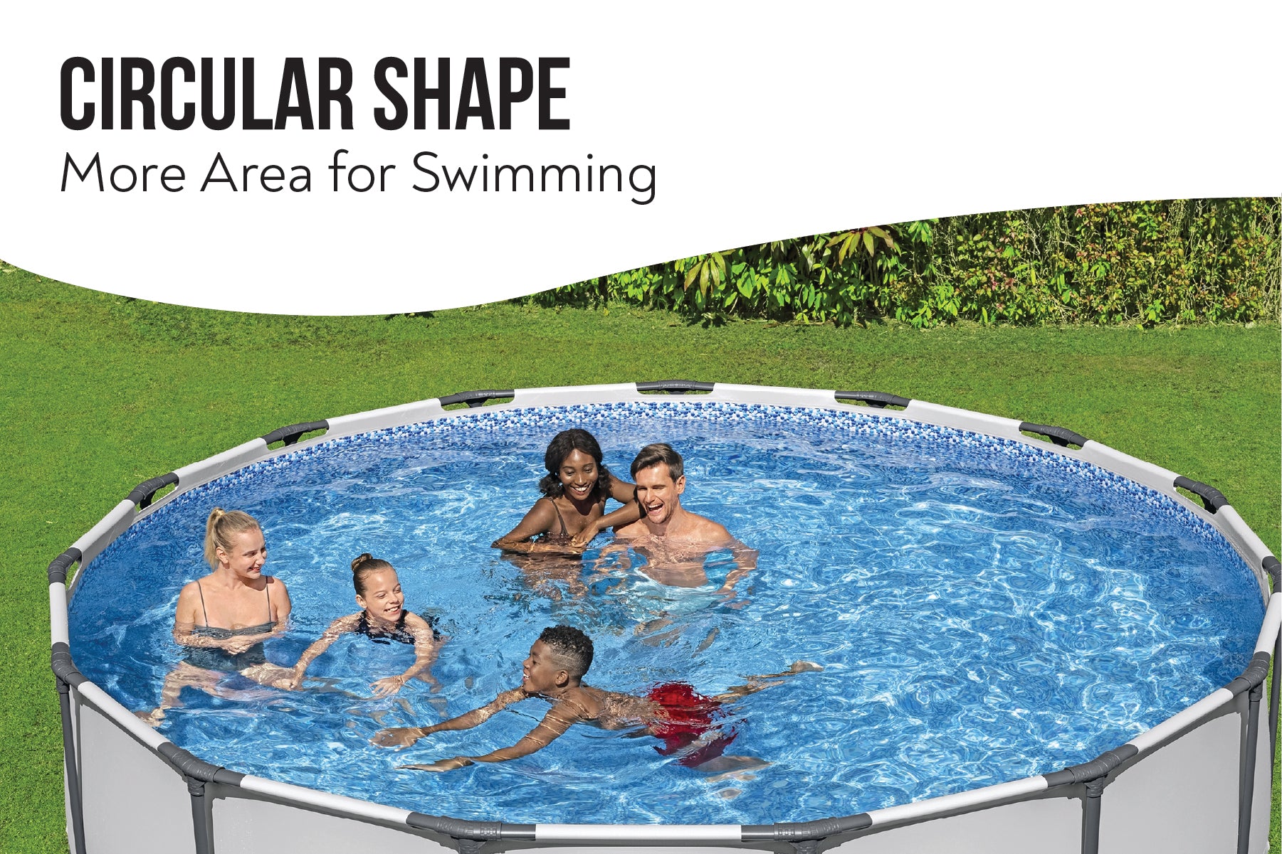 15ft x 48in Grey Round Steel Pro Max Above Ground Pool Set