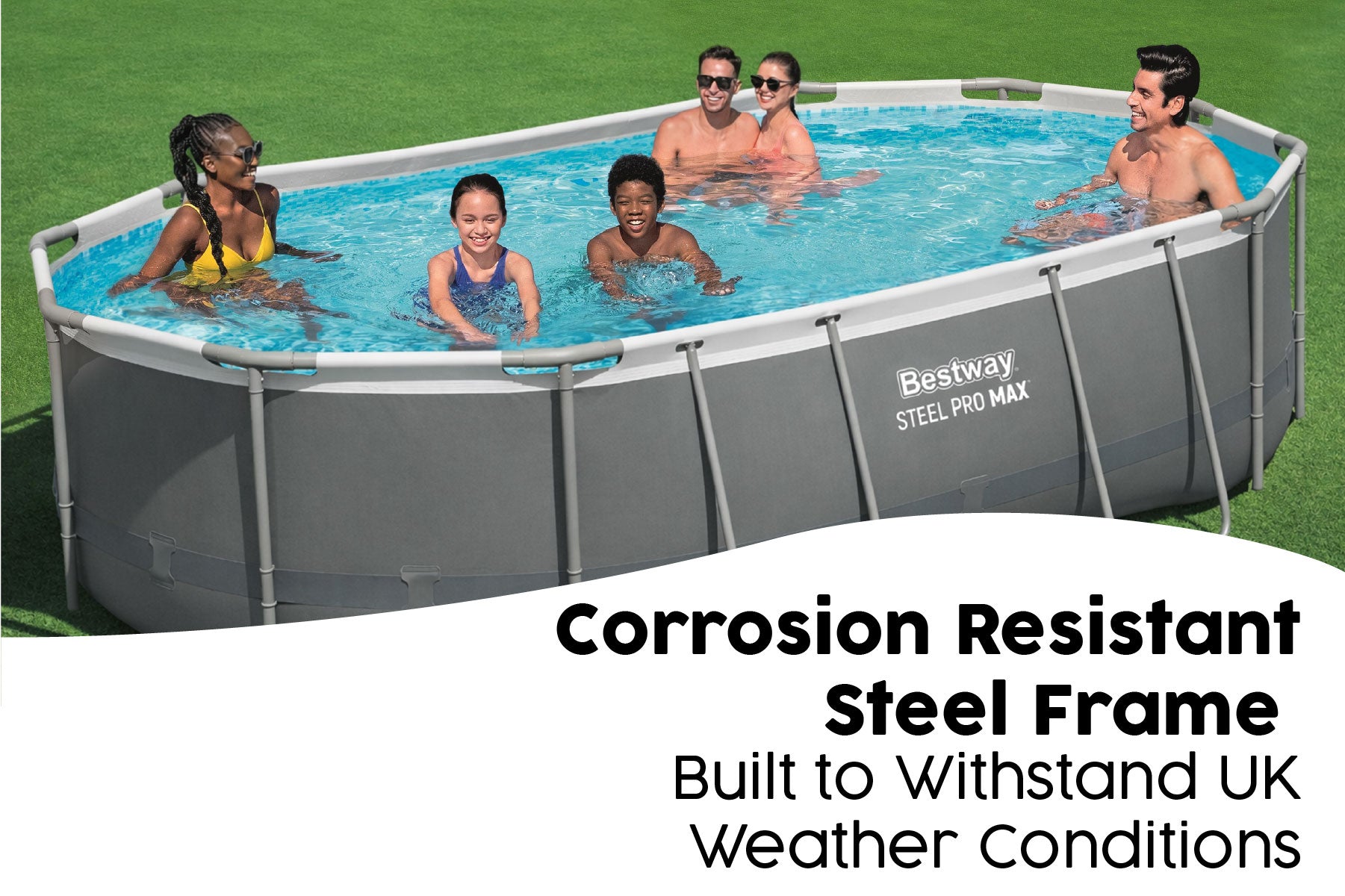 16ft oval above ground pool set