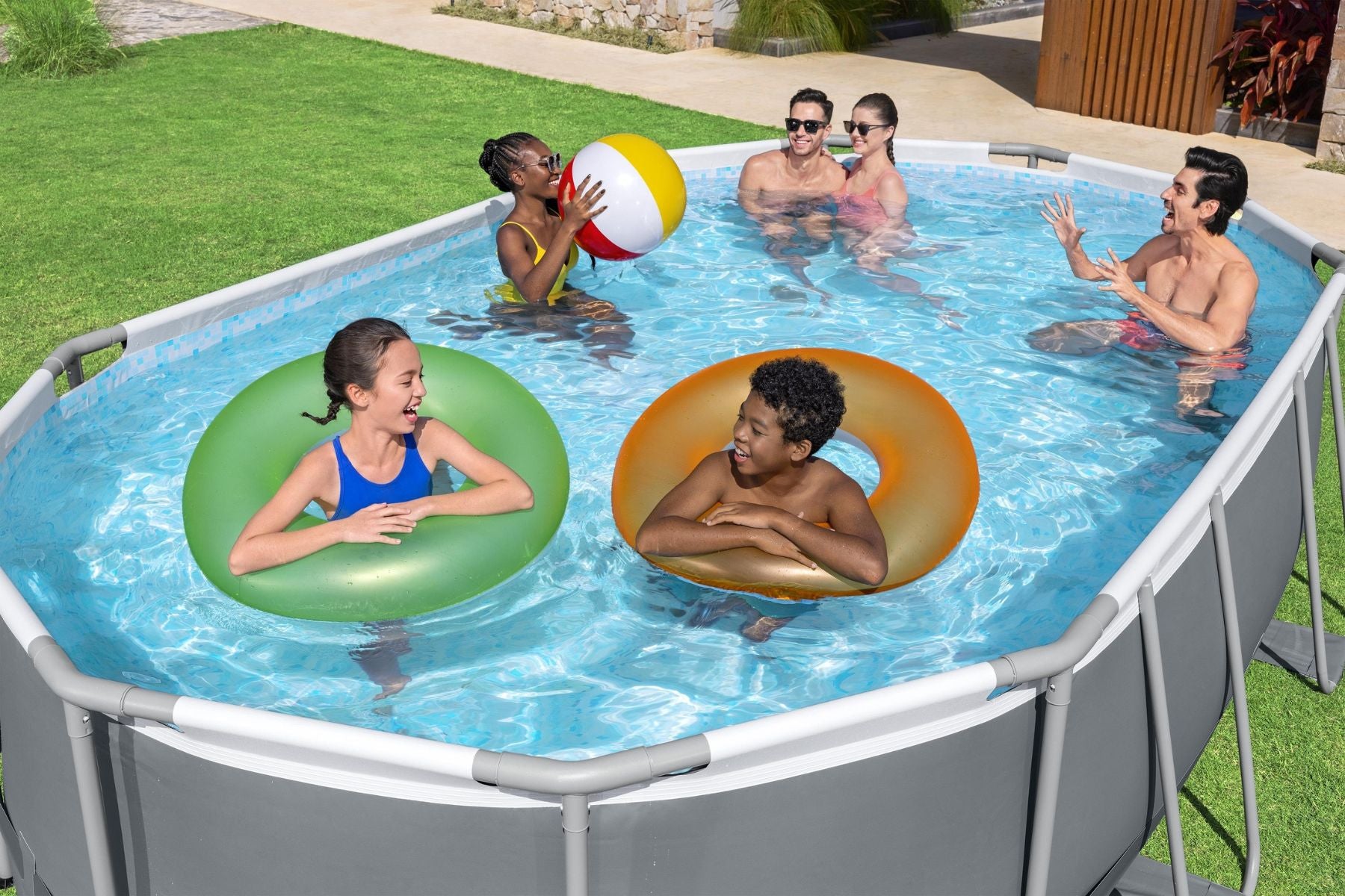 16ft oval garden pool