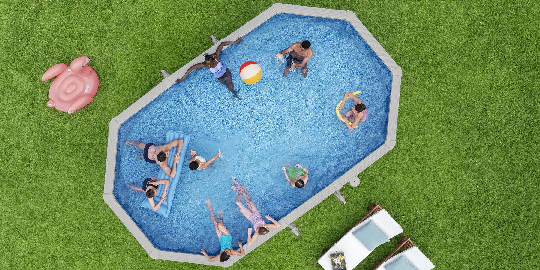 20ft family garden swimming pool