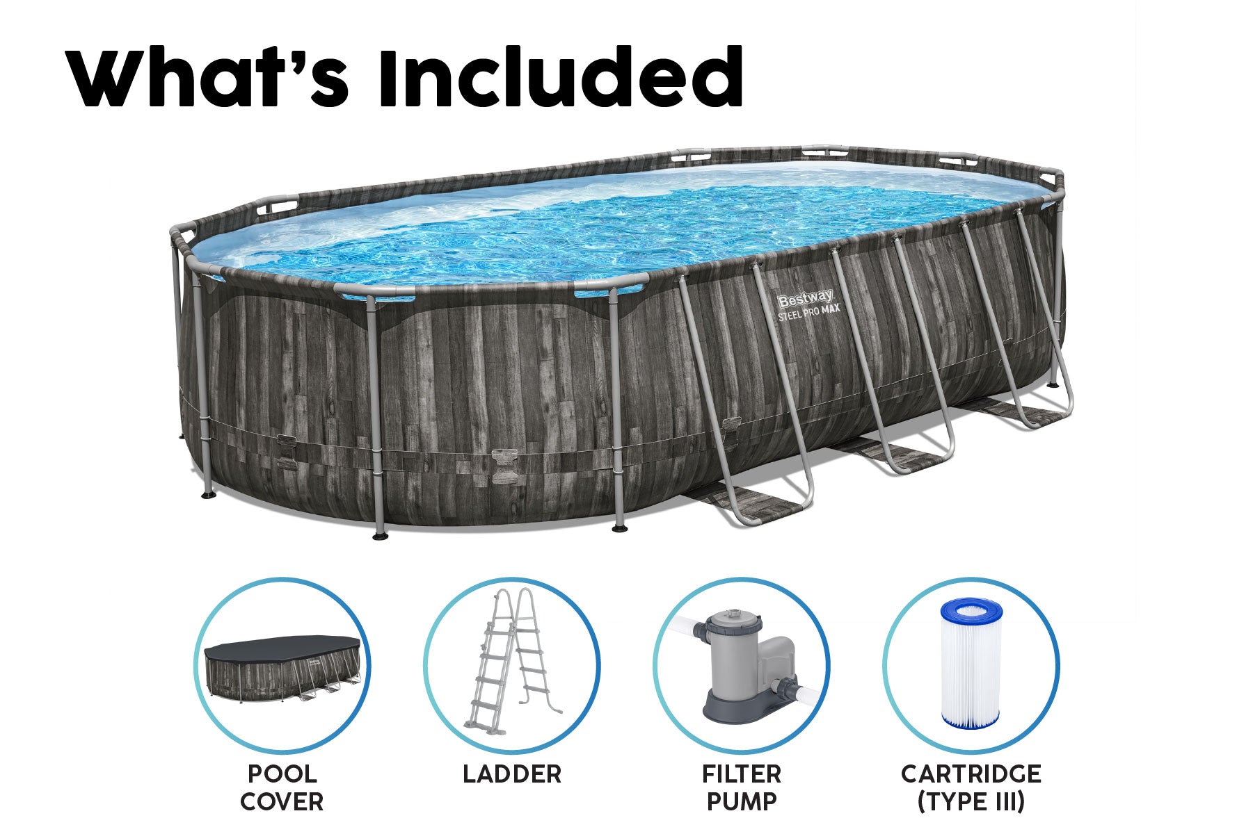 garden swimming pool with complete set