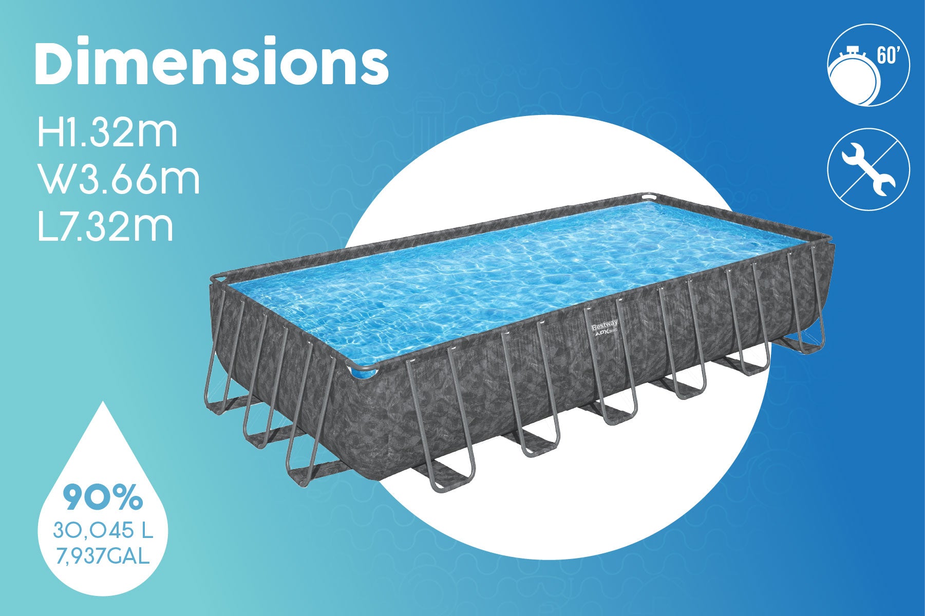 large garden swimming pool