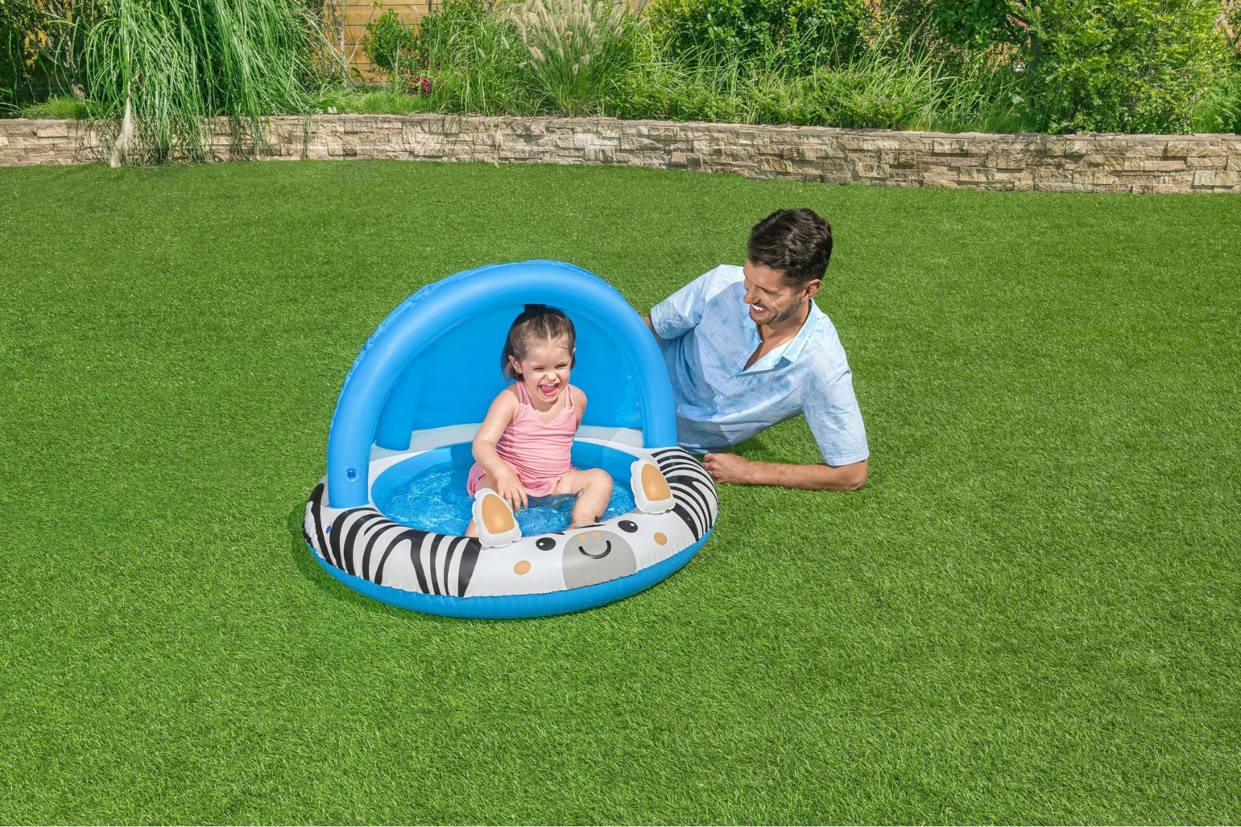 Safari Sun Shaded Inflatable Paddling Pool