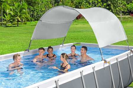 Pool Canopy for Above Ground Pool UPF 40+ Sun Protection