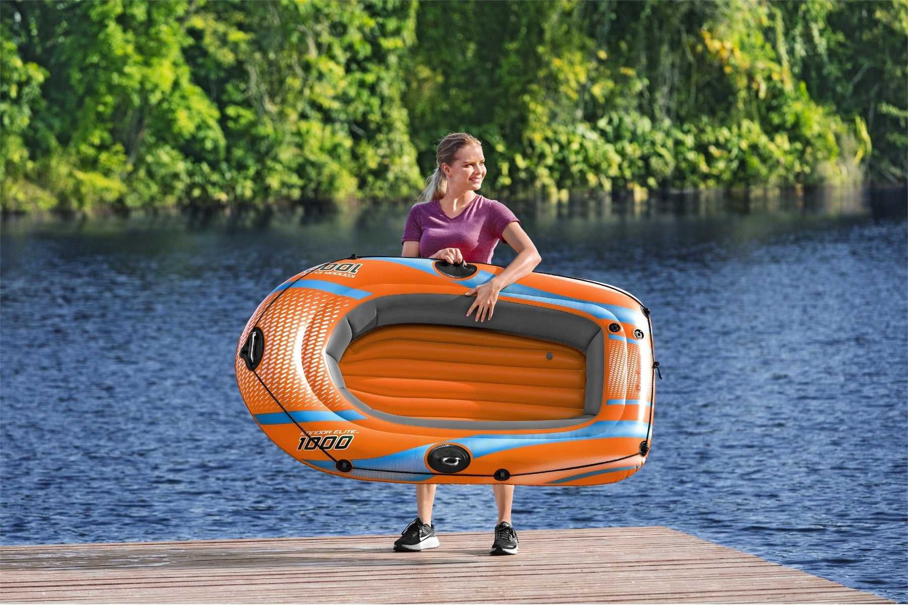 1 Person Inflatable Boat Set Kondor Elite 1000