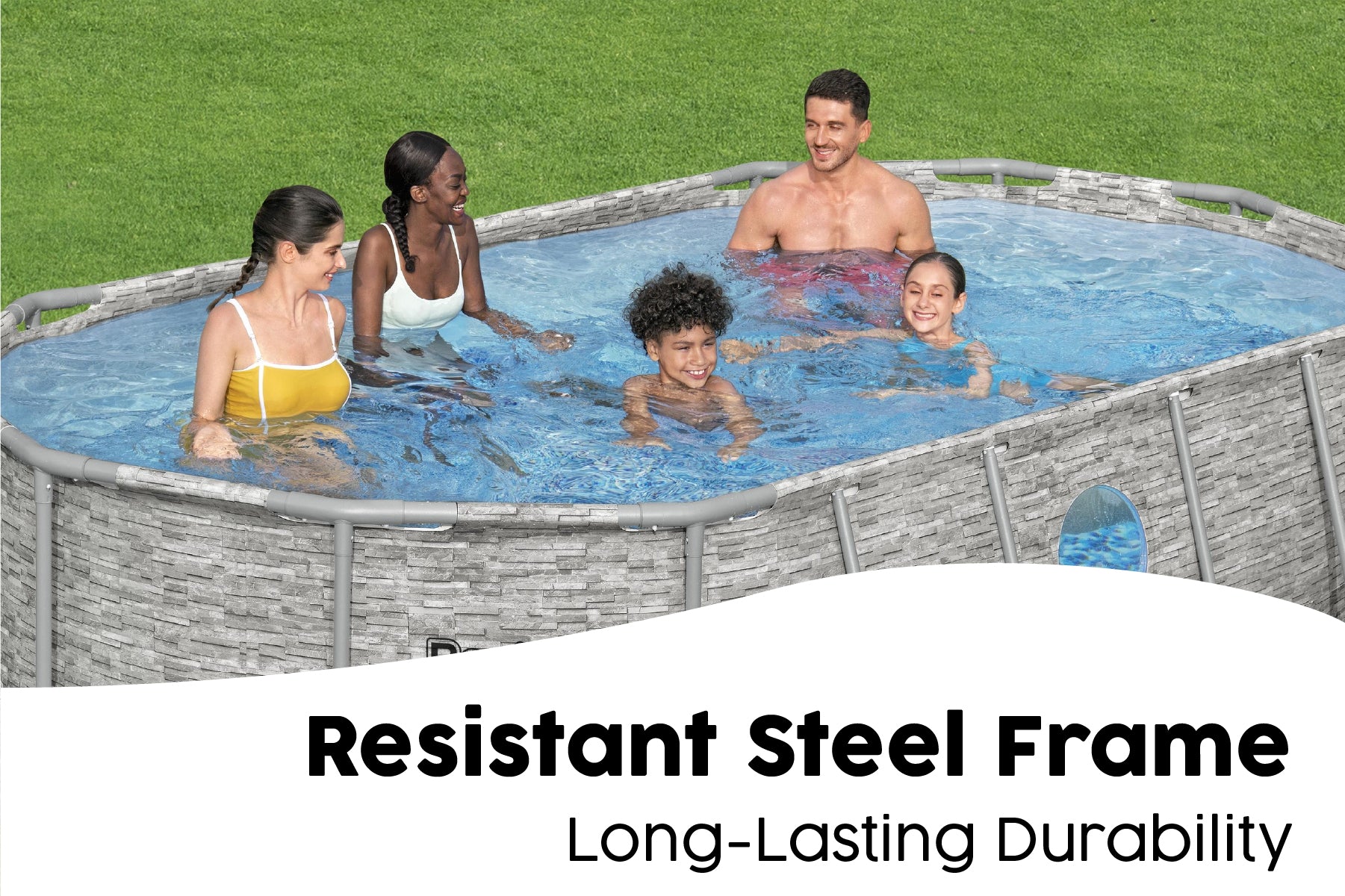 resistant steel frame swimming pool
