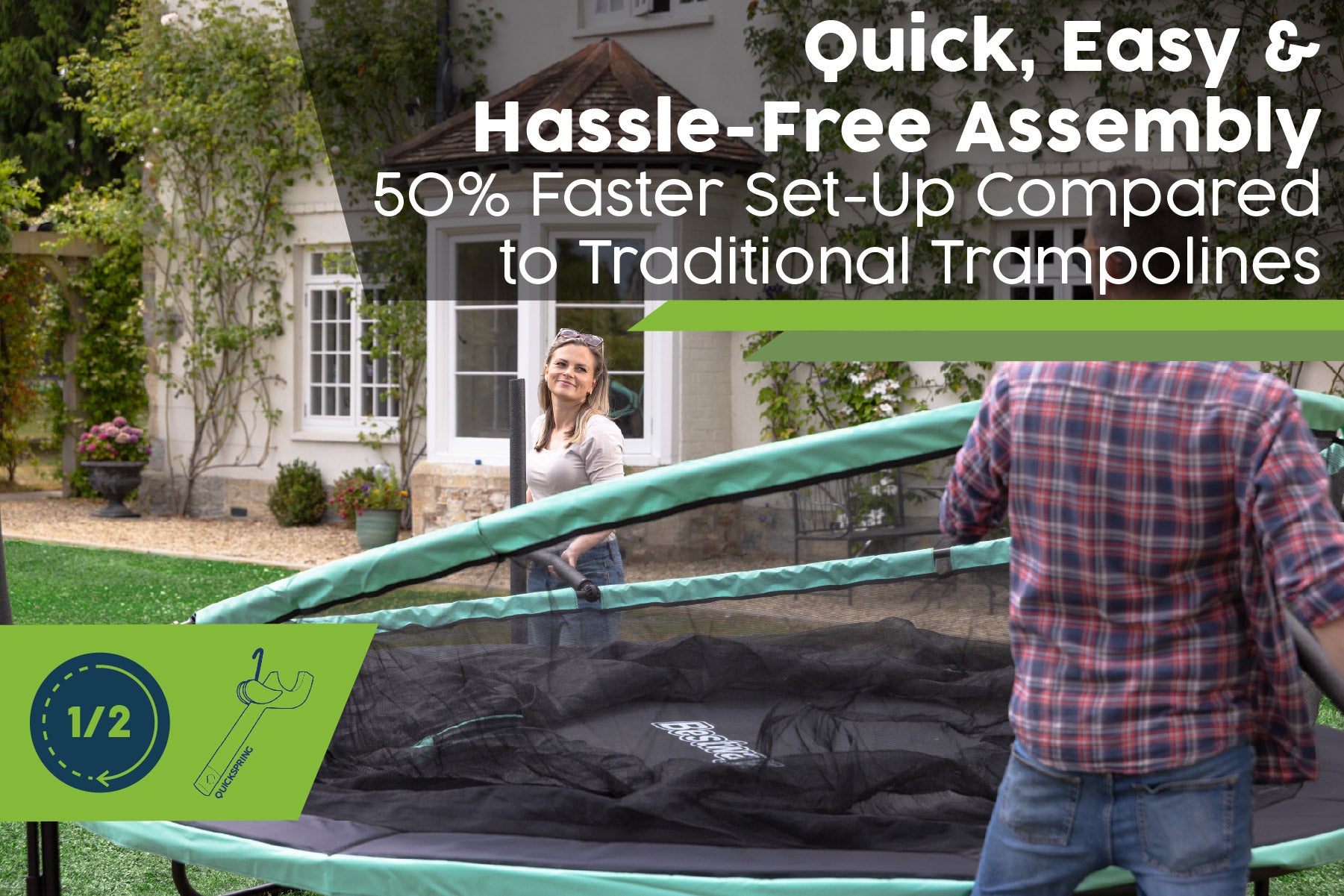 trampoline hassle free assembly