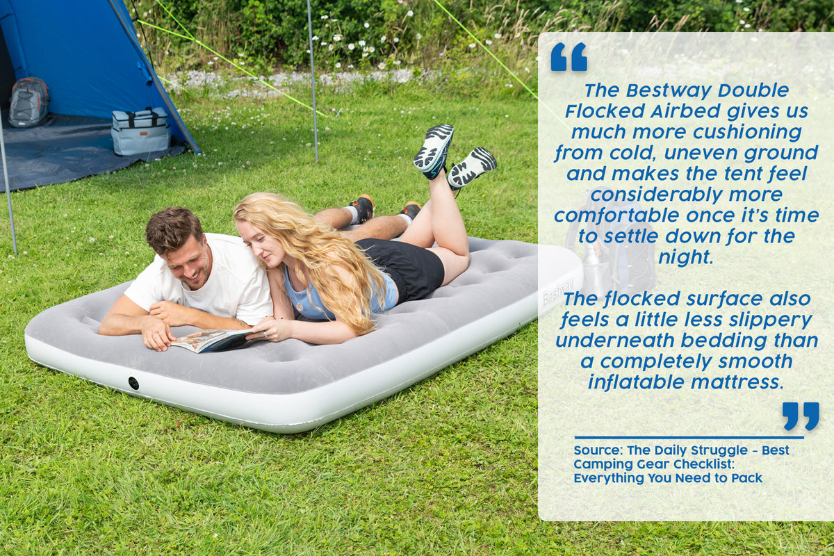 Bestway Flocked Airbed review for camping