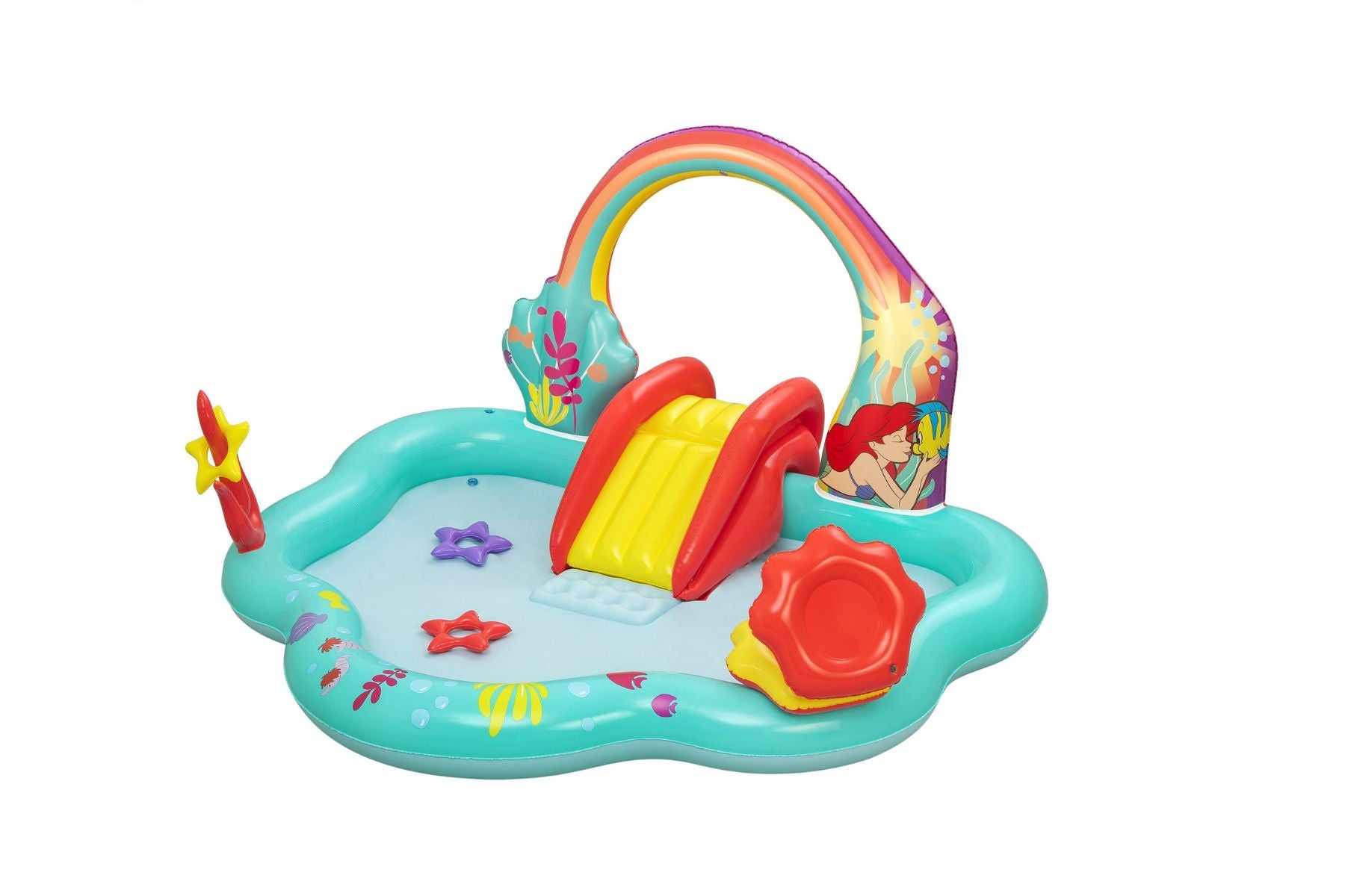 Little Mermaid Kids Inflatable Paddling Pool with Play Centre