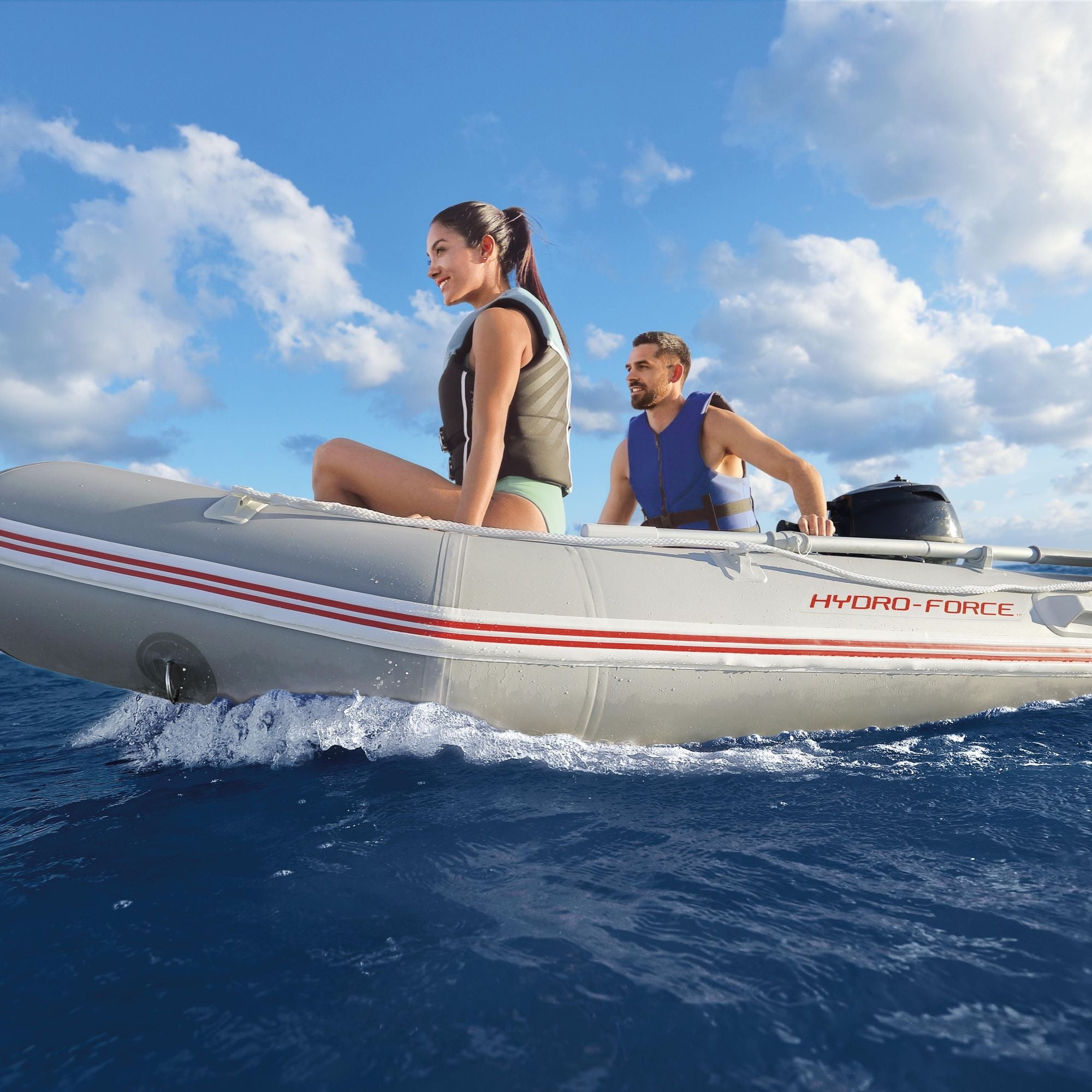 Hydro-Force 4 Person Inflatable Sport Boat Set - Caspian