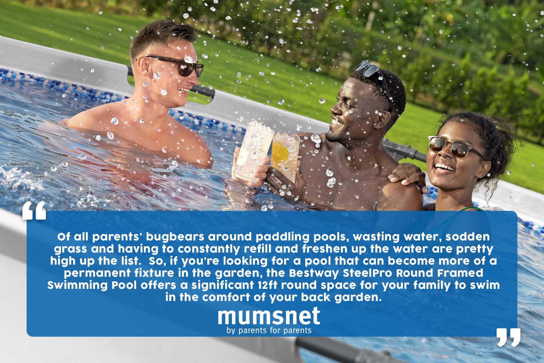 12ft x 39.5in Grey Round Steel Pro Max Above Ground Pool Set