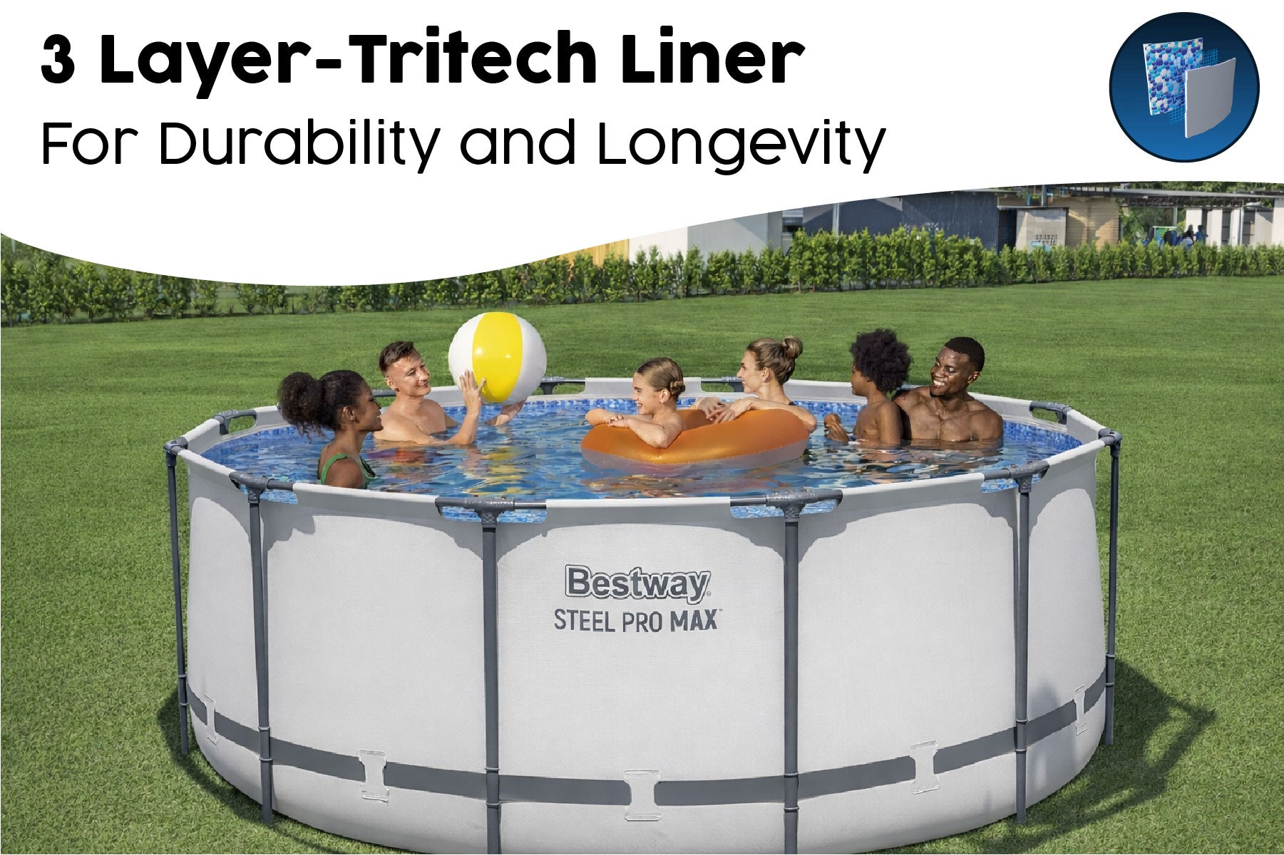 family garden swimming pool