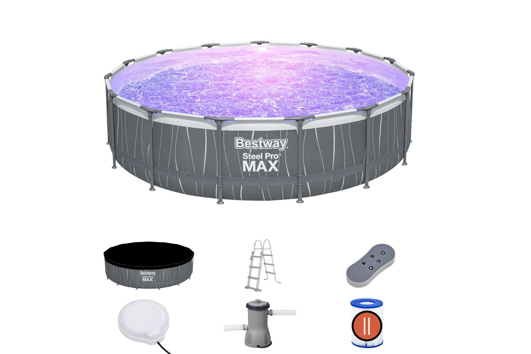 led above ground pool