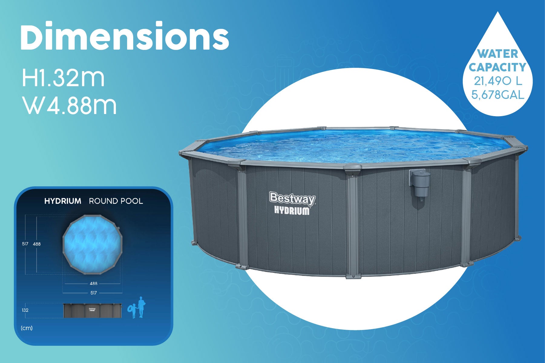 large above ground pool