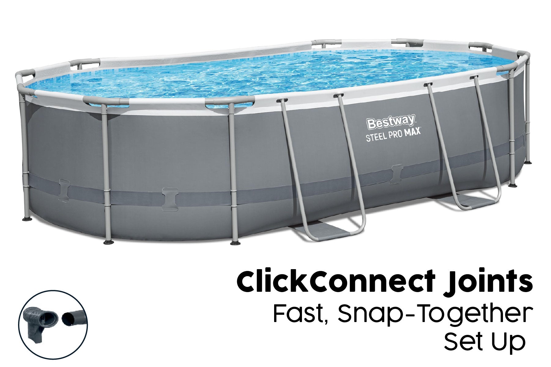 bestway oval steel frame above ground pool