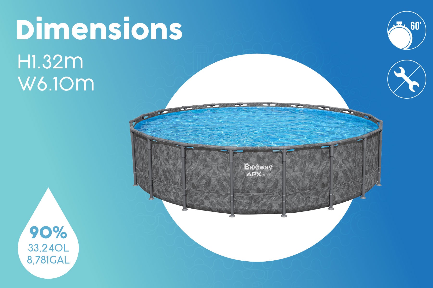 20ft above ground swimming pool