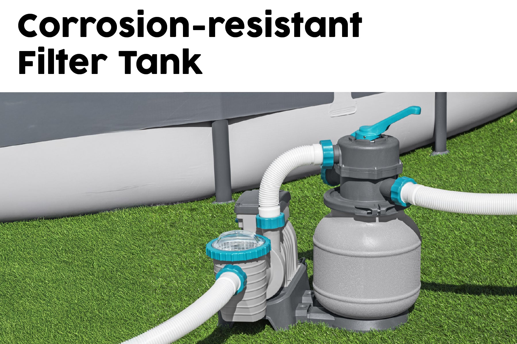 1500gal Pool Sand Filter for Above Ground Pools - Grey