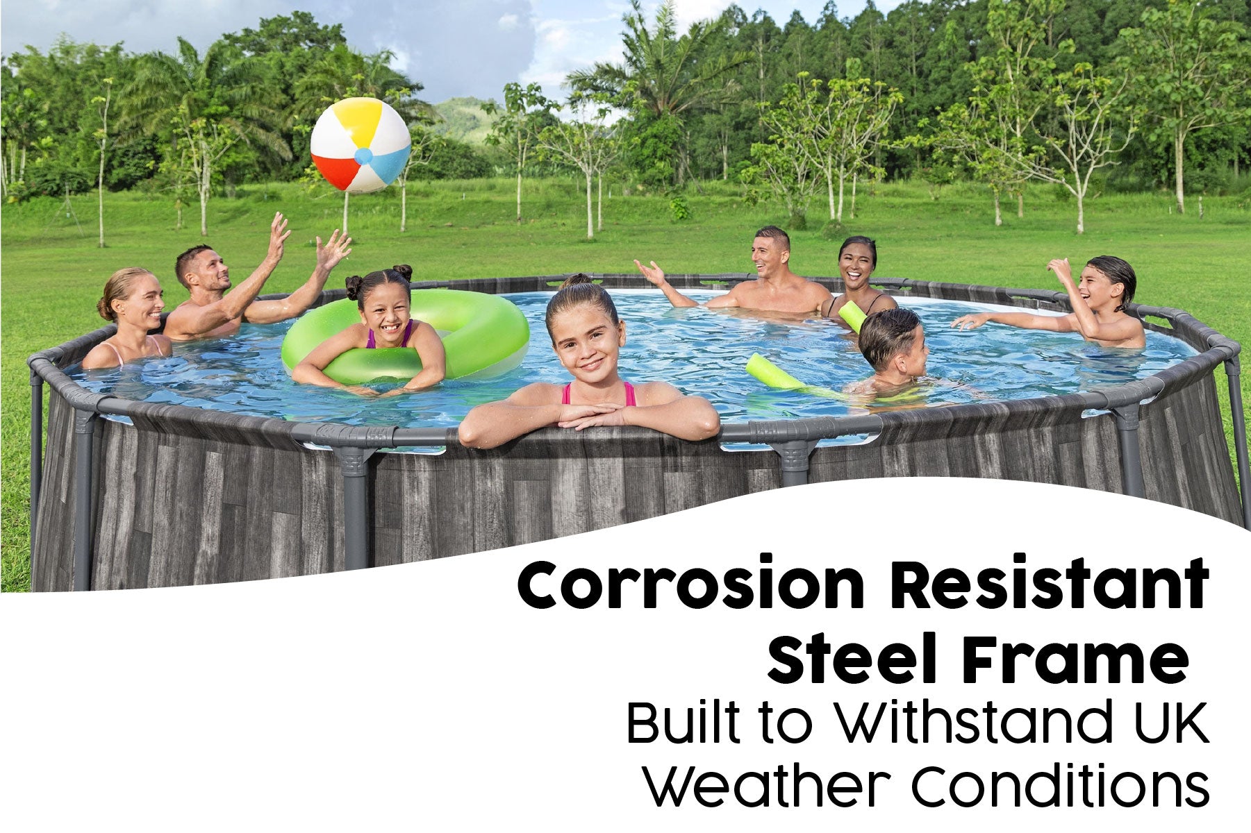 bestway garden family above ground pool