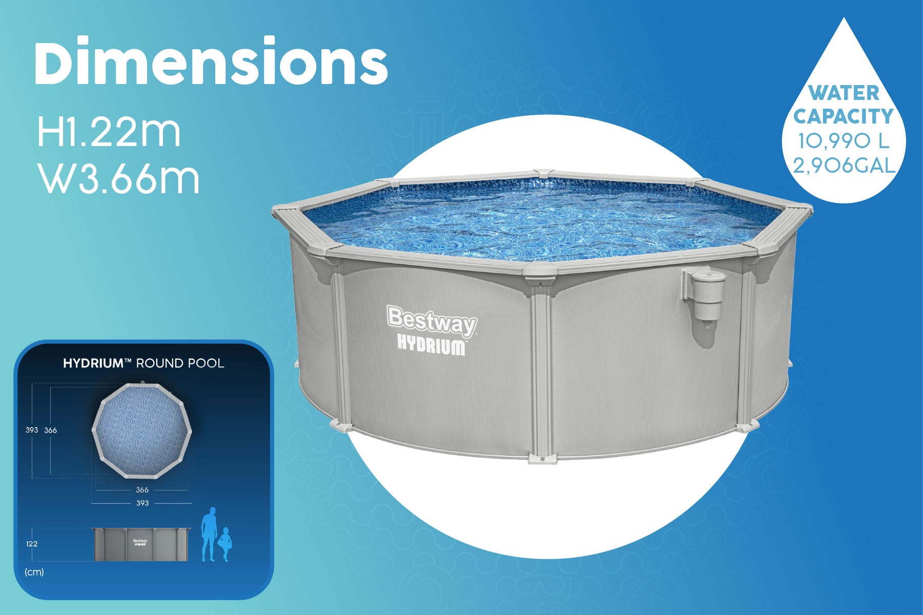 steel wall above ground pool