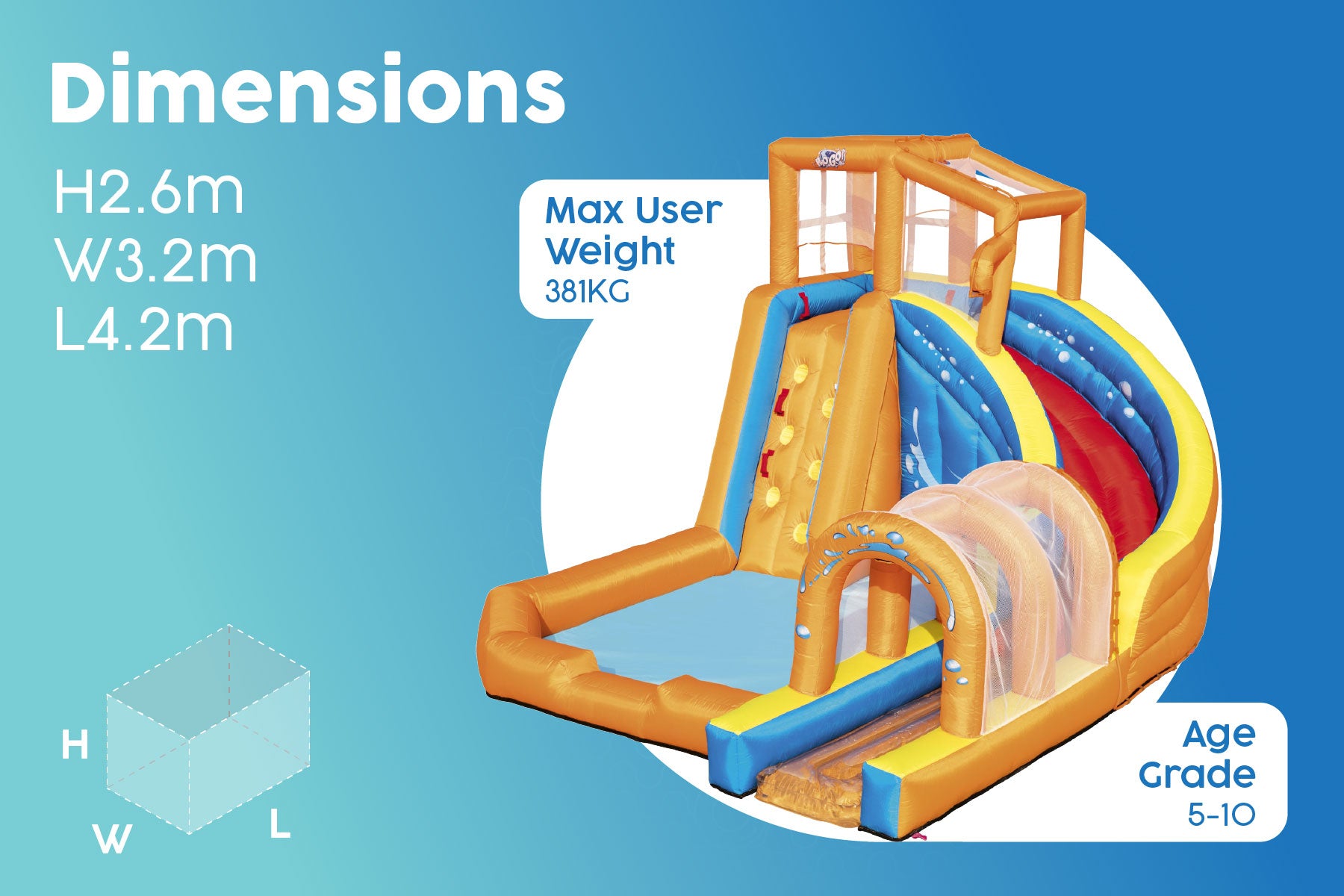 H2OGO! Inflatable Hurricane Water Park Bouncy Castle