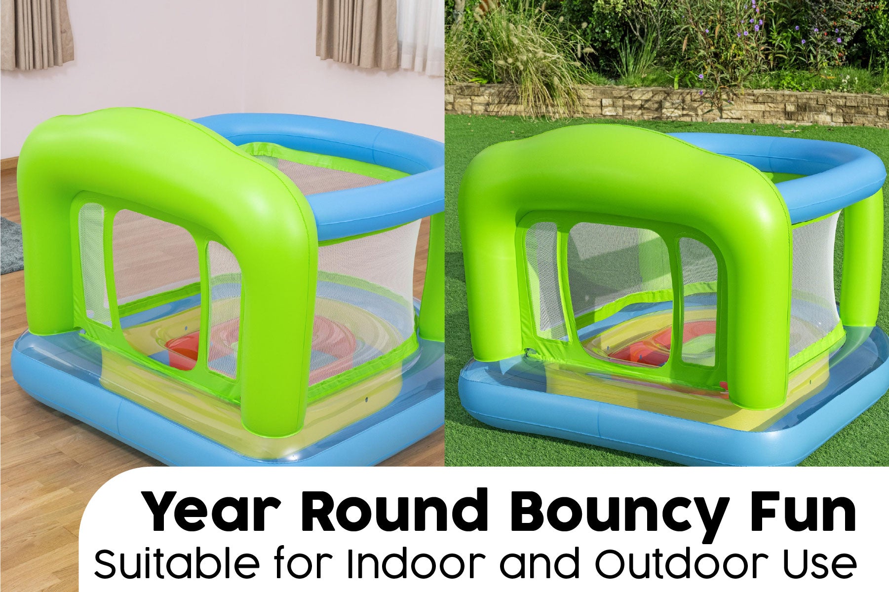 inflatable bouncer for outdoor and indoor use