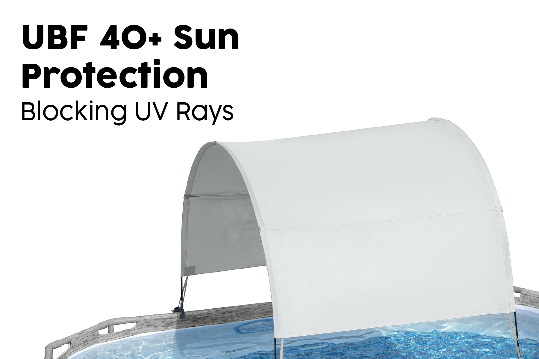 Pool Canopy for Above Ground Pool UPF 40+ Sun Protection