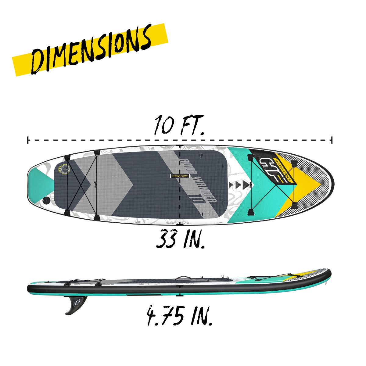 Hydro-Force 10ft Inflatable Paddle Board/ Kayak Set Aqua Wander - Outlet