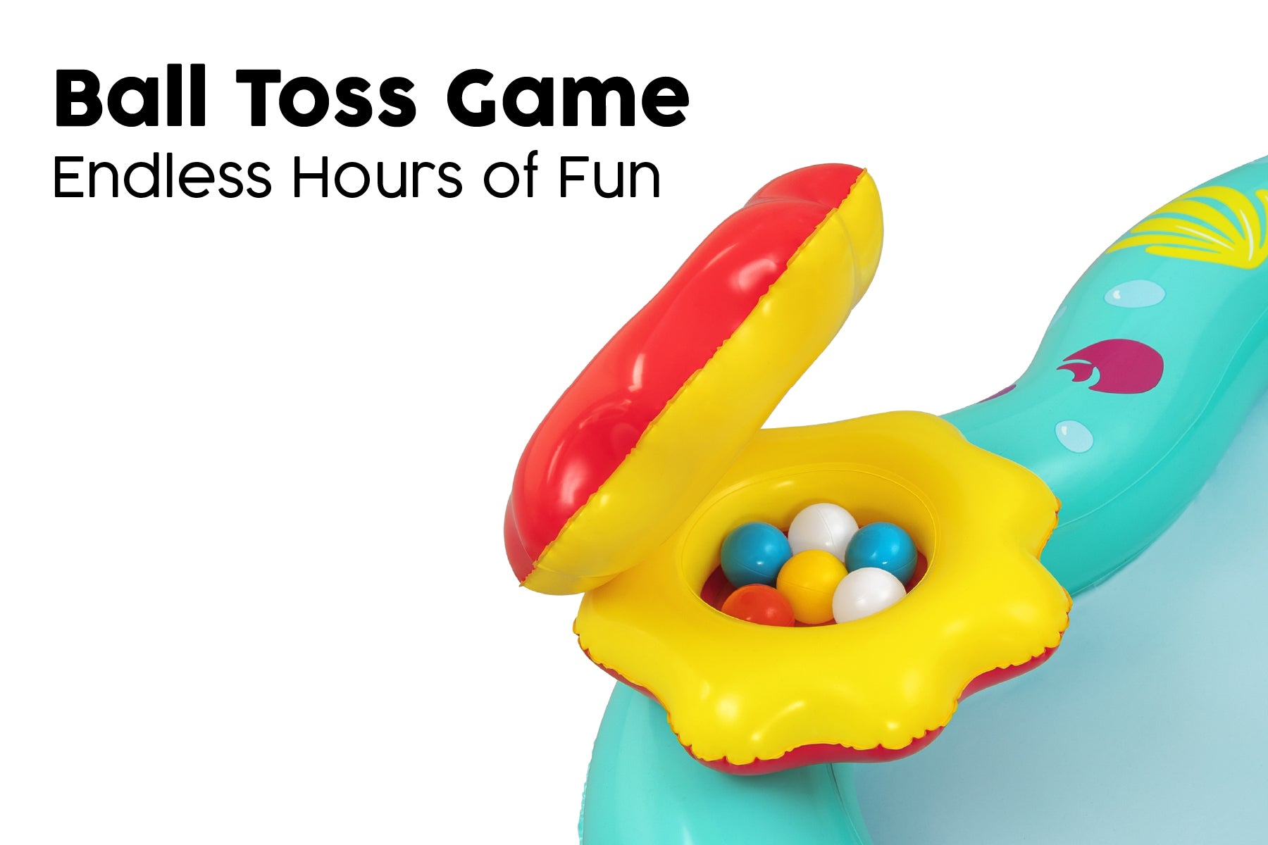 Little Mermaid Kids Inflatable Paddling Pool with Play Centre