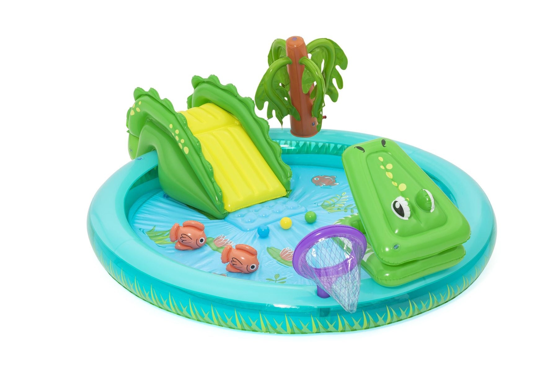 Crocodile Cove Inflatable Paddling Pool with Play Centre