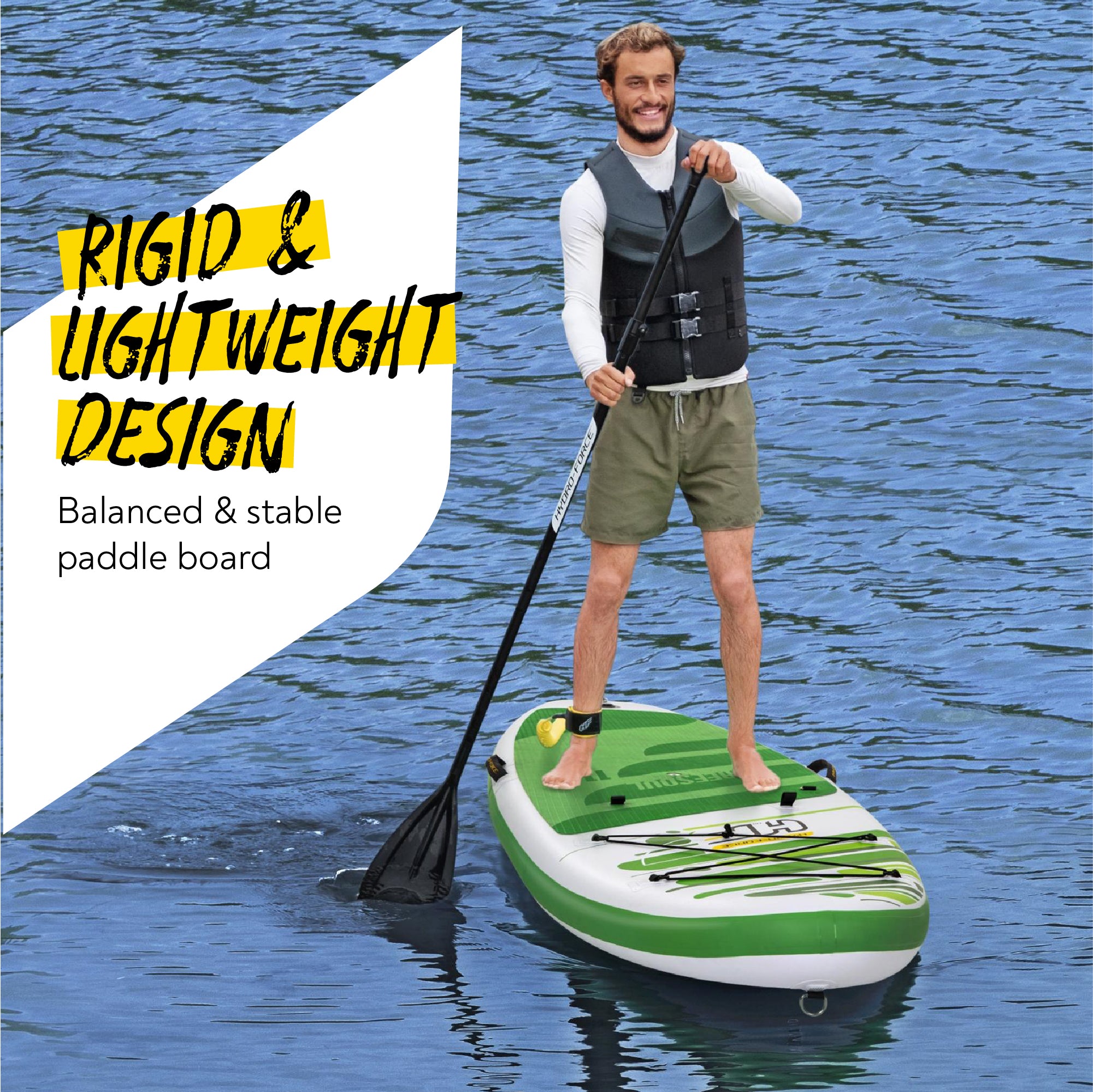 Hydro-Force 11ft 2" Inflatable Paddle Board/Kayak Set - Freesoul Tech - Outlet