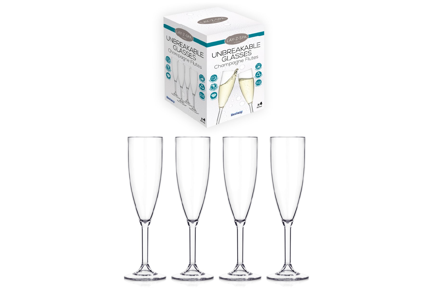 plastic champagne flutes