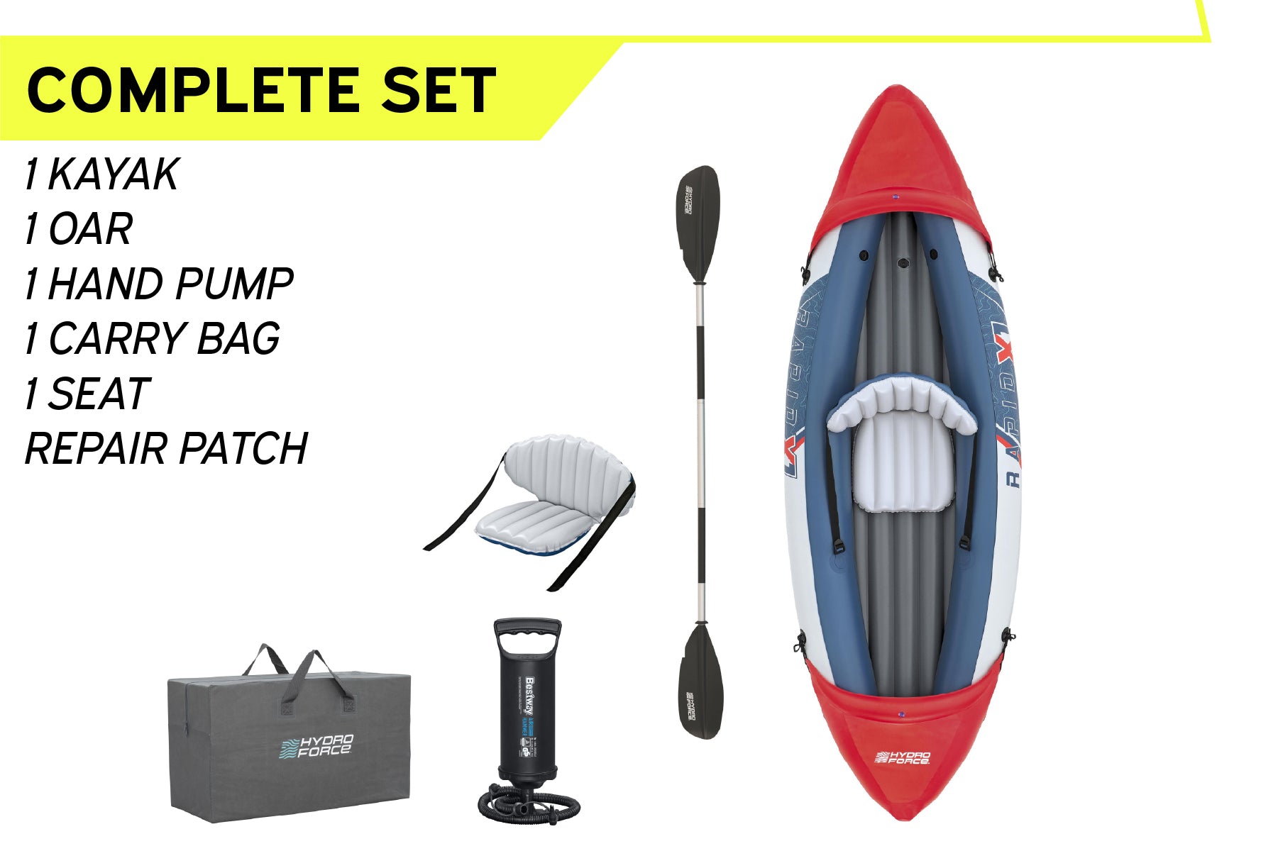 Hydro-Force 1 Person Inflatable Kayak – Rapid