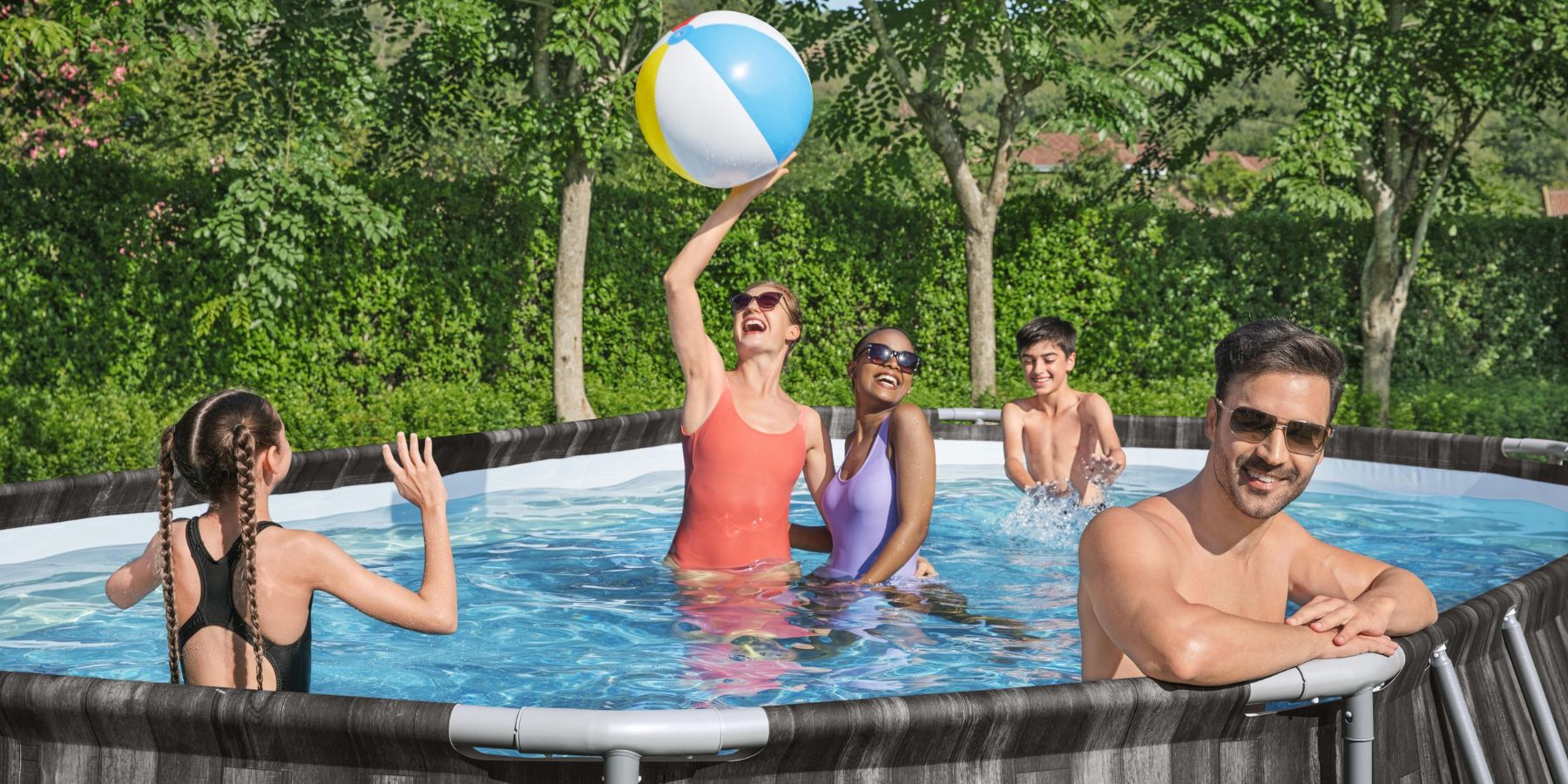 bestway large oval above ground pool