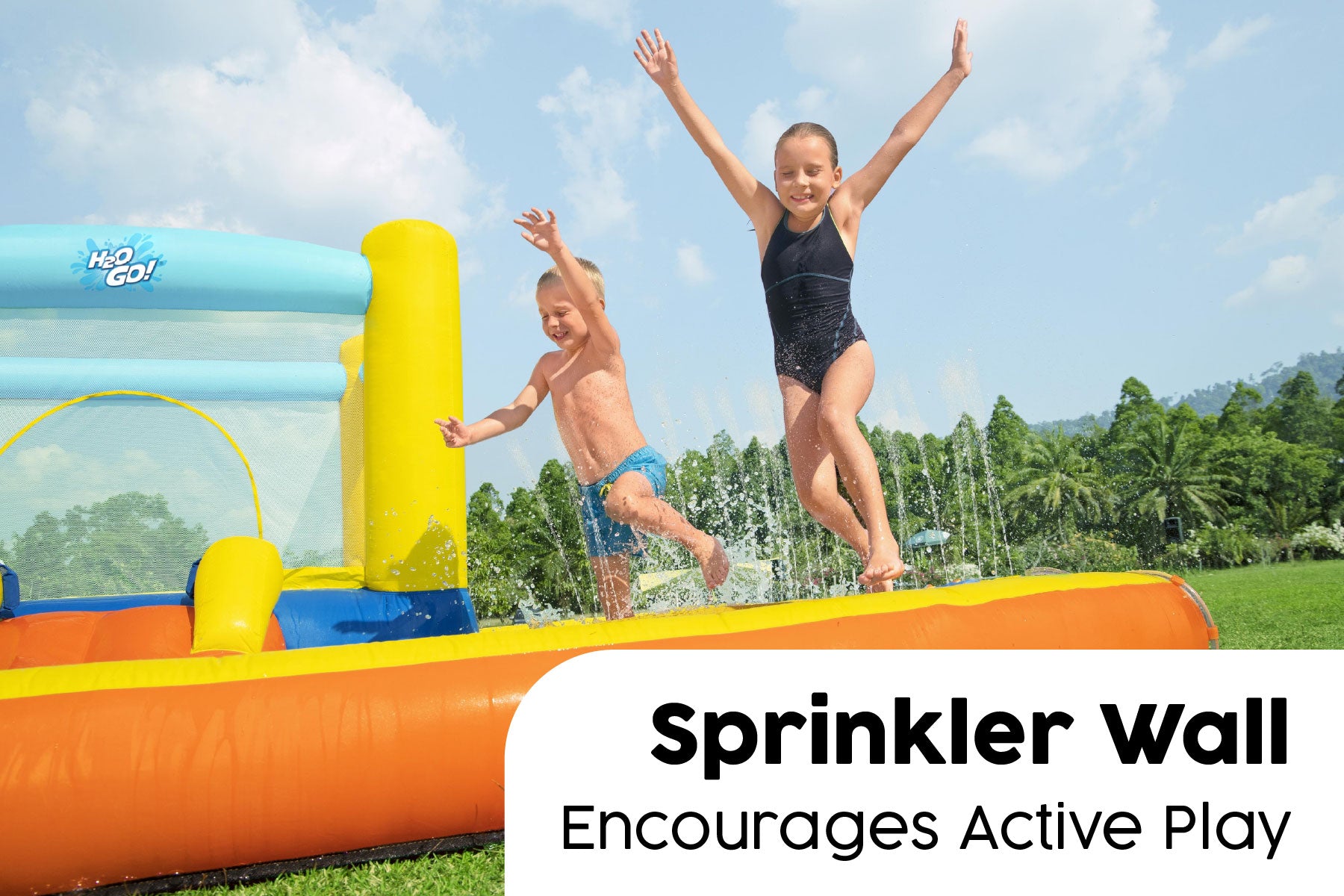 outdoor sprinkler wall beach bounce