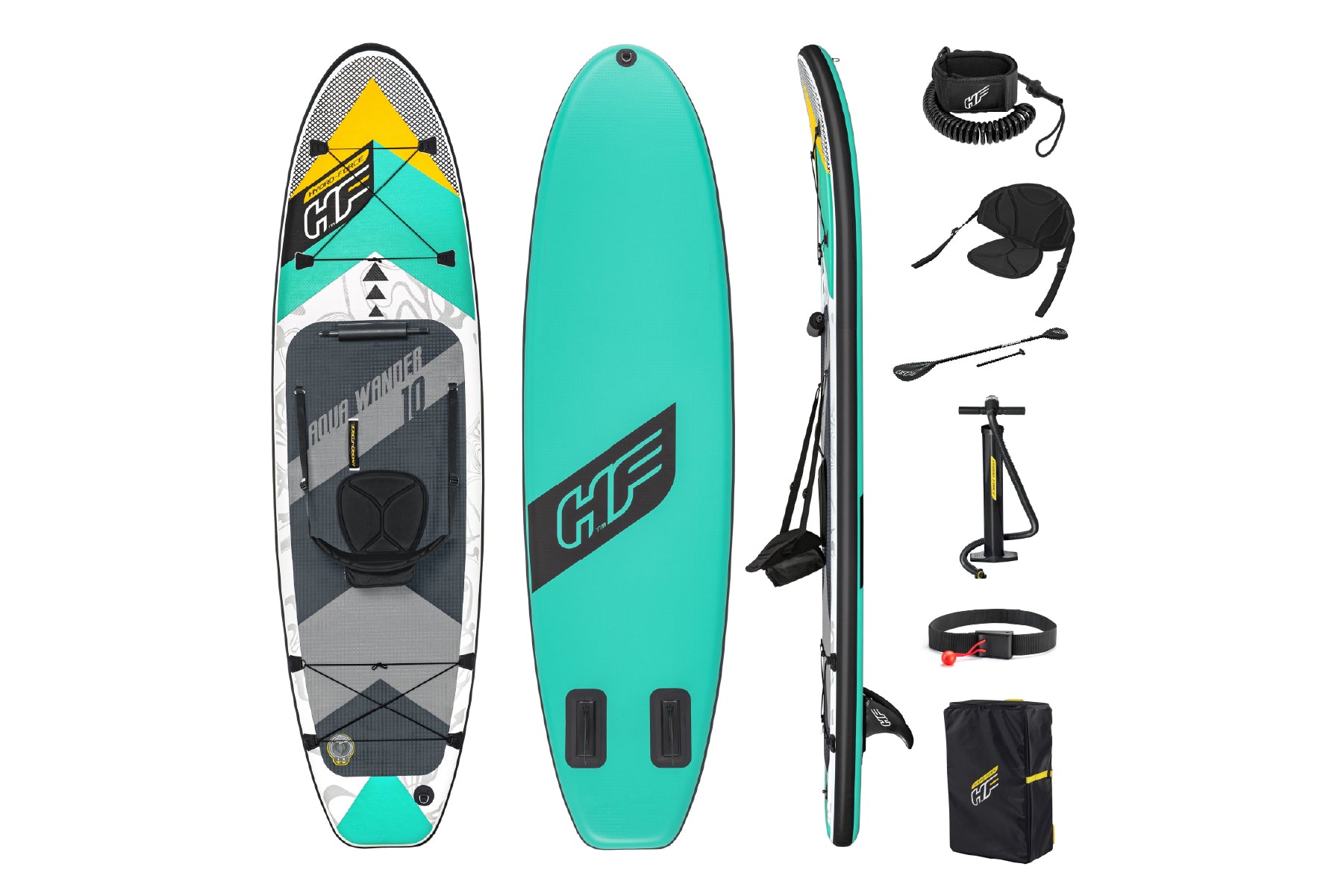 Hydro-Force 10ft Inflatable Paddle Board/ Kayak Set - Aqua Wander
