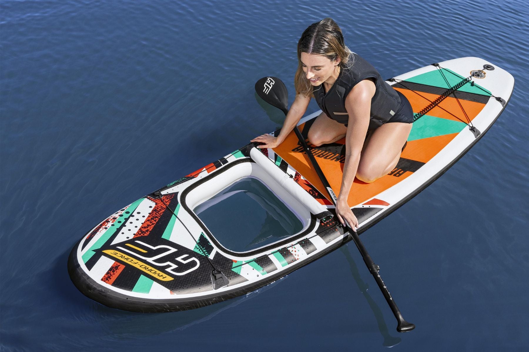 Hydro-Force 10ft Inflatable Paddle Board SUP Set - Breeze Panorama