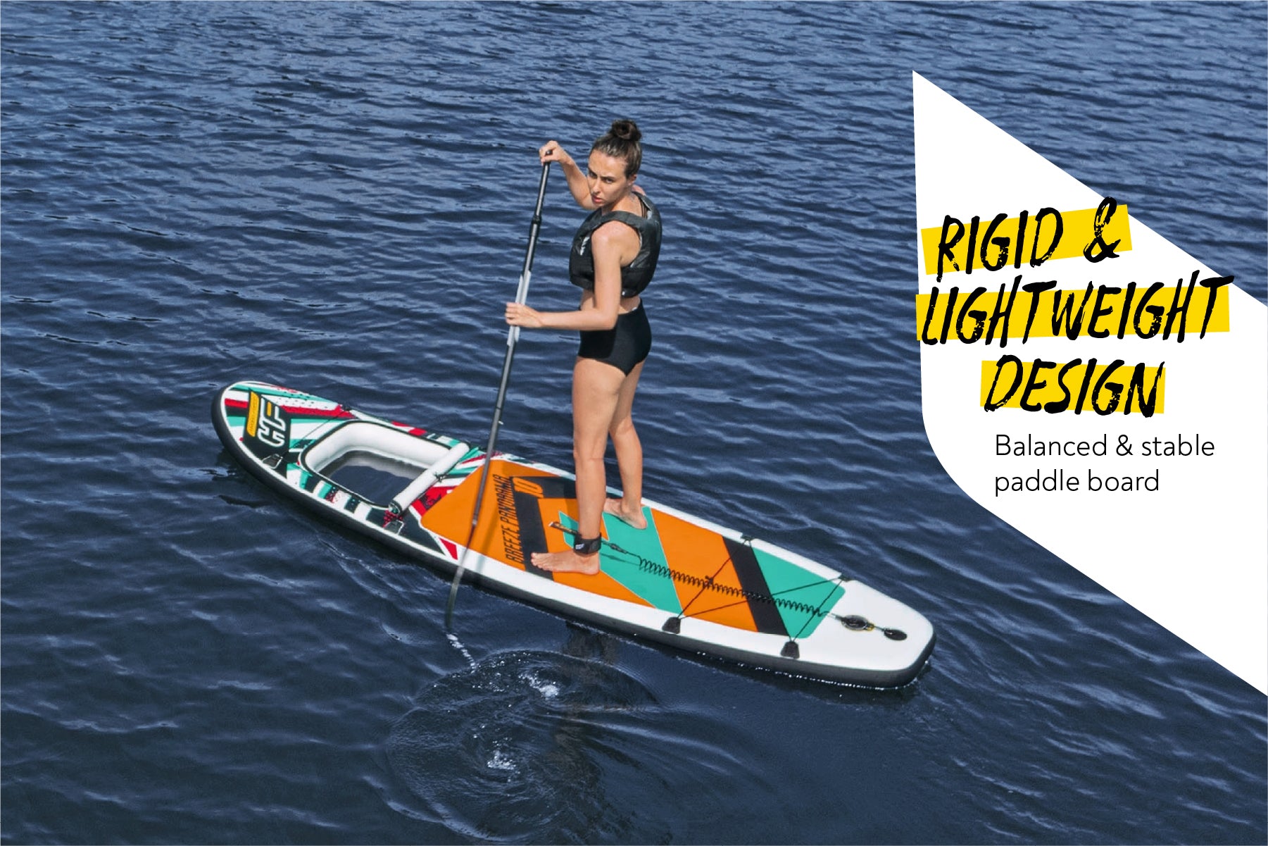 Hydro-Force 10ft Inflatable Paddle Board SUP Set - Breeze Panorama