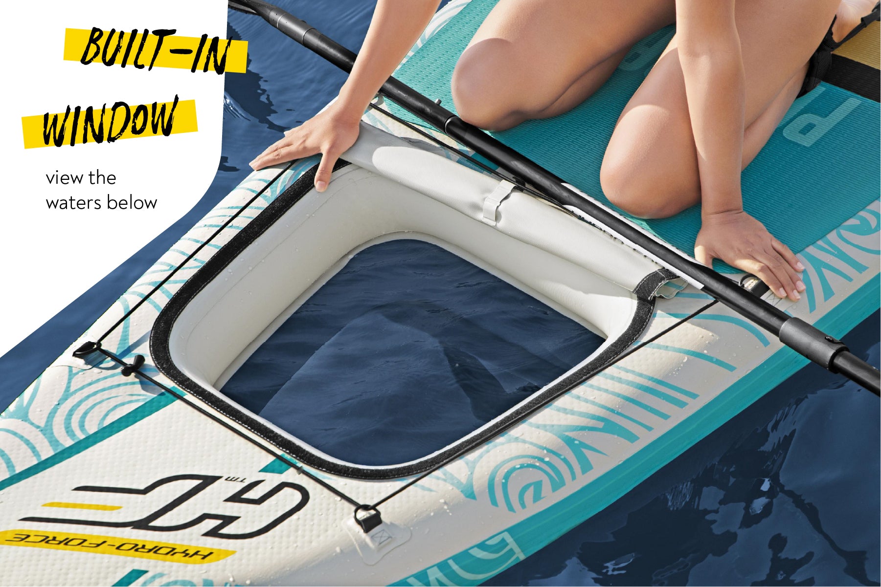 Hydro-Force 11ft Inflatable Paddle Board SUP Set - Panorama