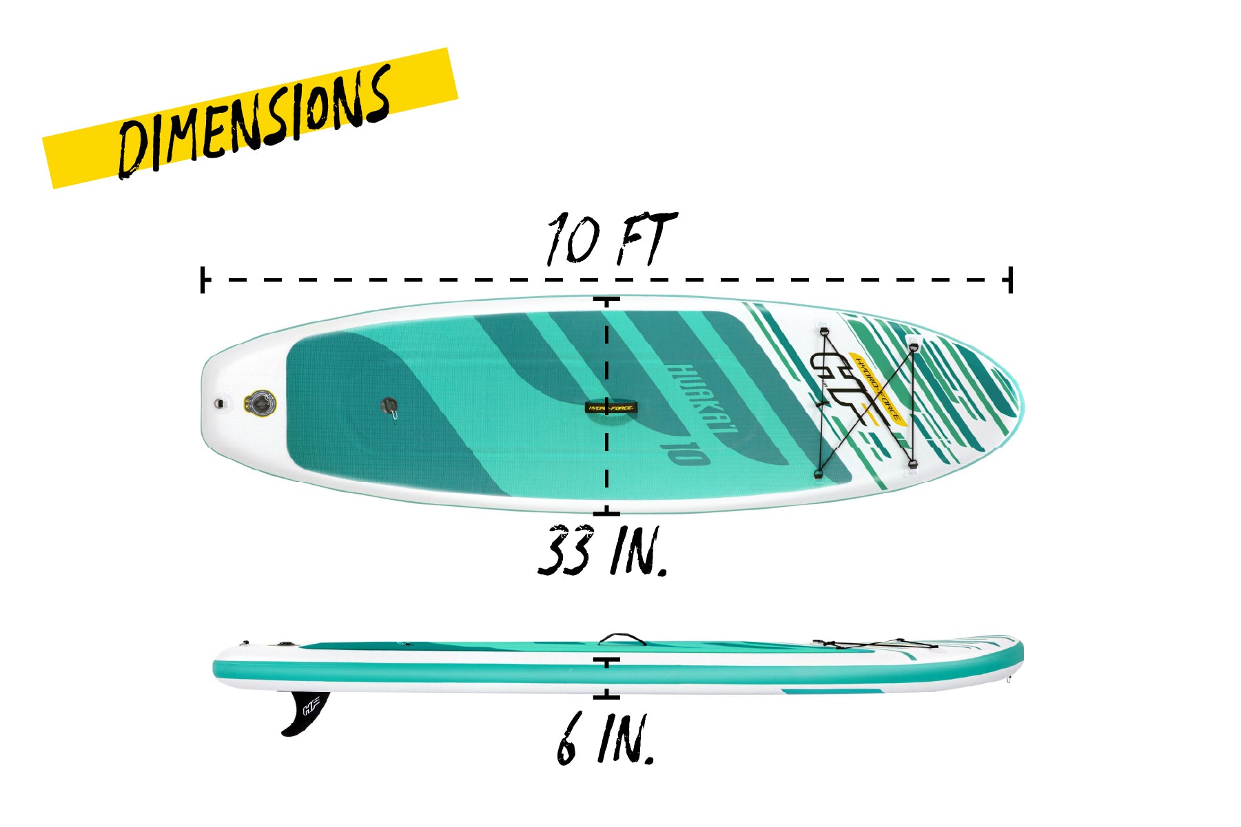Hydro-Force 10ft Inflatable Paddle Board SUP Set - HuaKa'i - Outlet