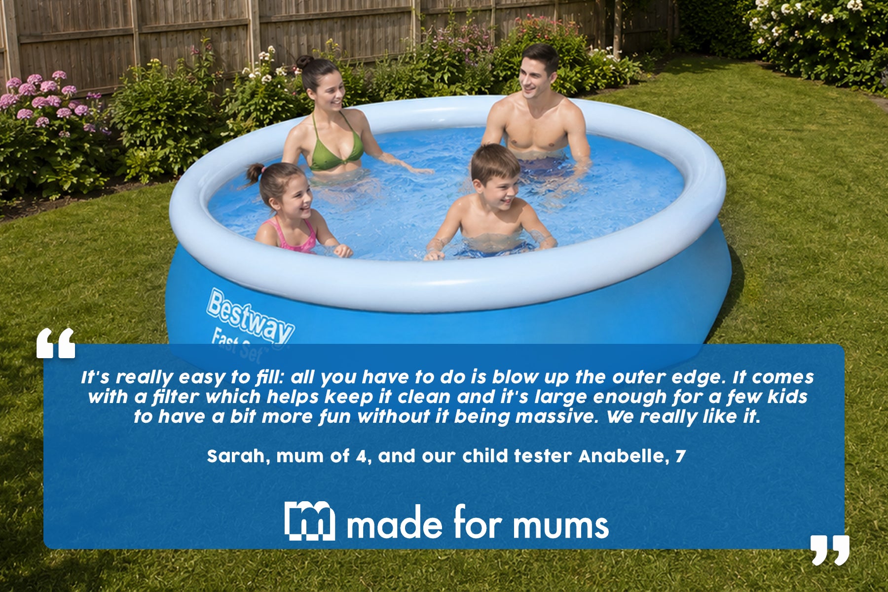 10 foot bestway fast set pool made for mum review