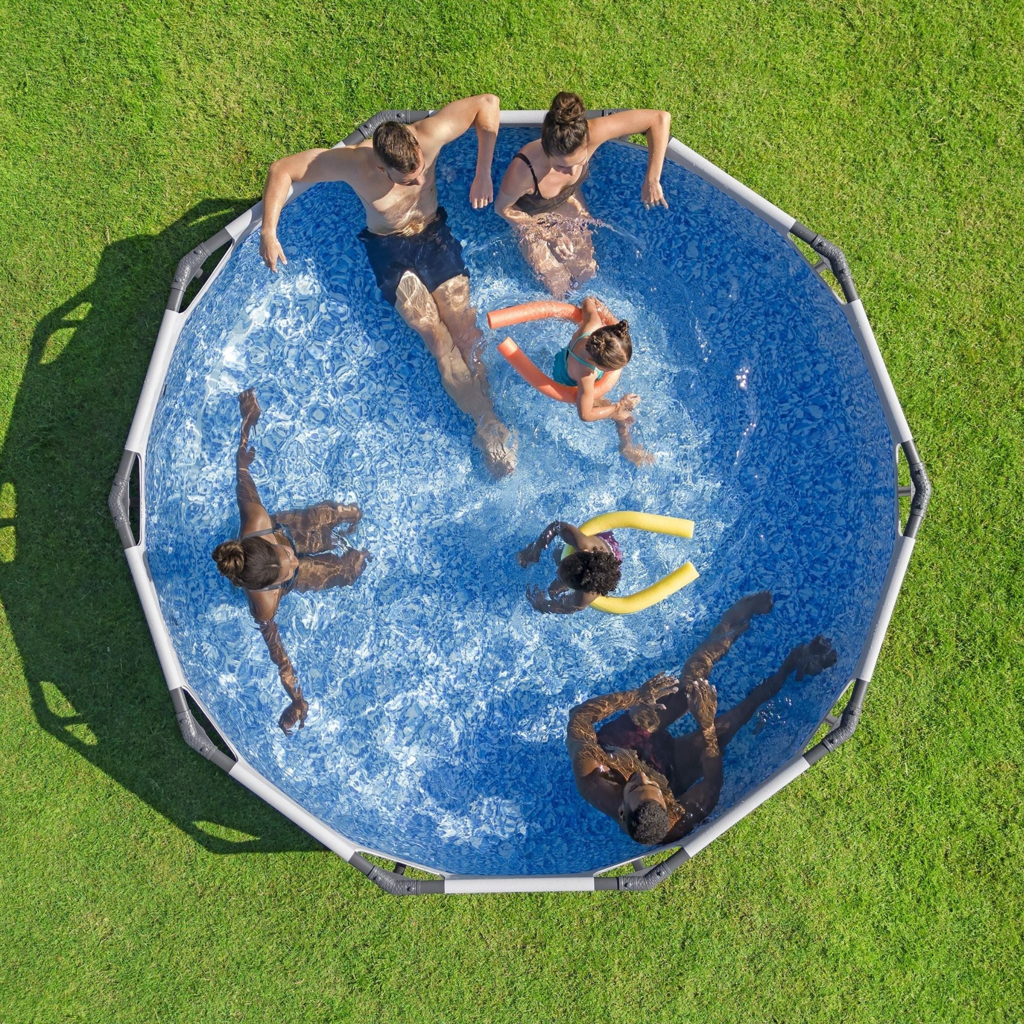 Round Steel Above Ground Pool Set