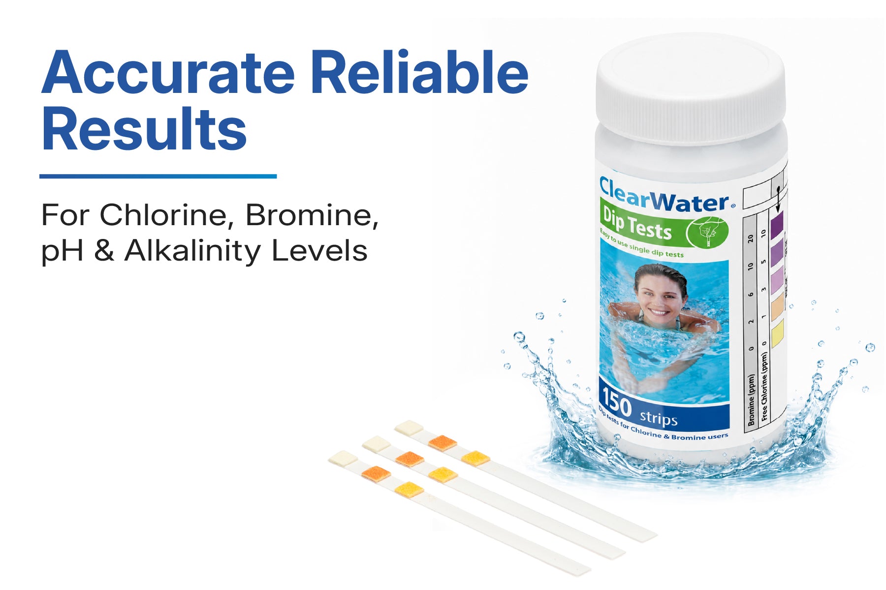 clearwater 150 test strips for pools 