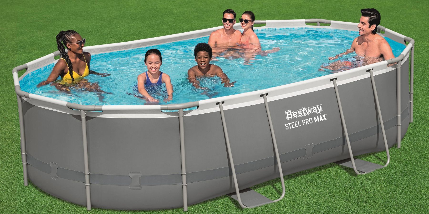 oval above ground pool