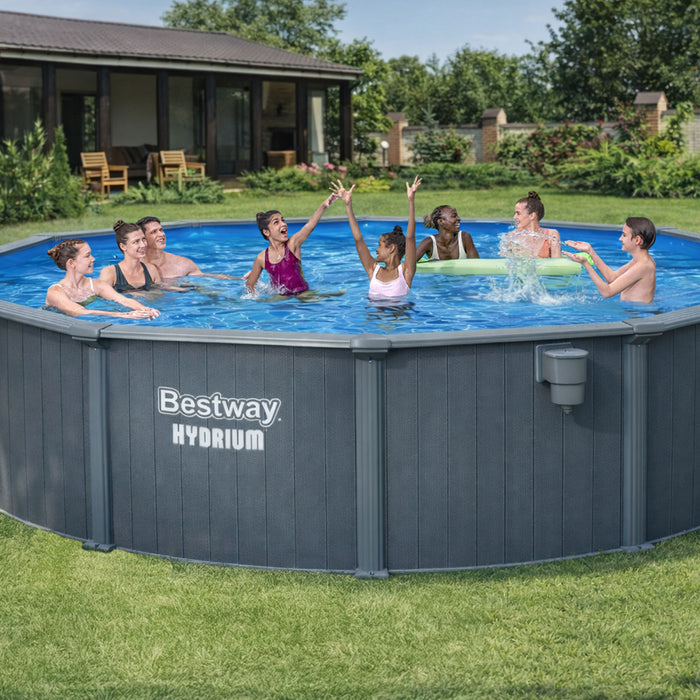 18ft x 52in Round Hydrium Steel Above Ground Pool Set