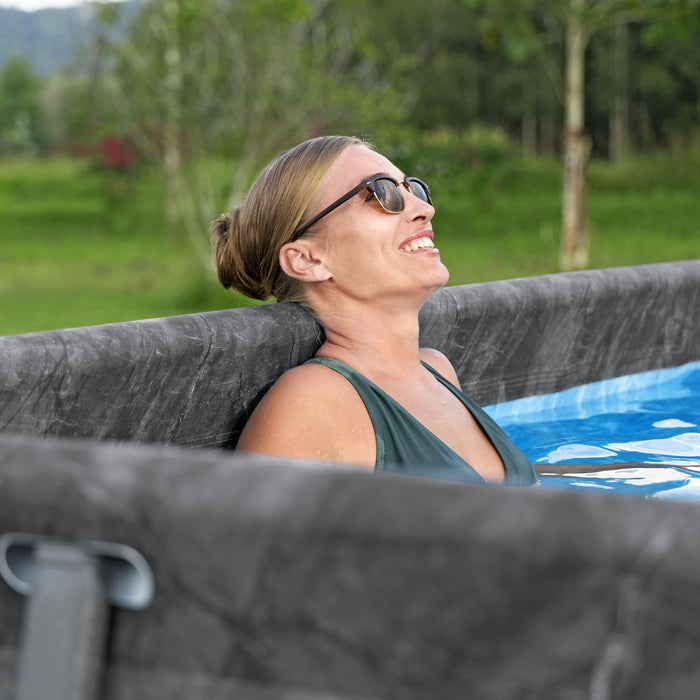 large rectangular all season pool