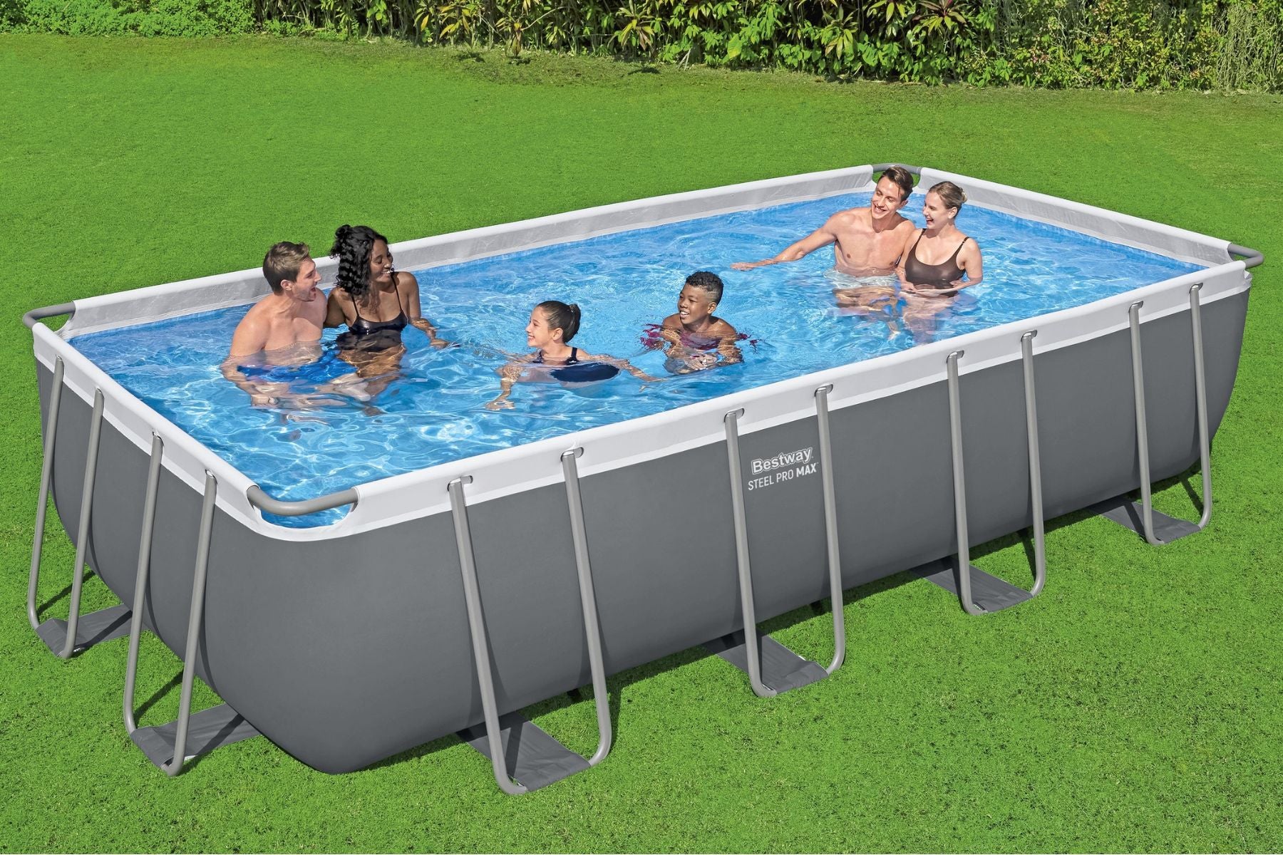 family garden swimming pool